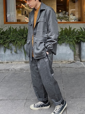 「CONVERSE TOKYO（コンバーストウキョウ）のアイテム（パンツ）」を使った、贪吃桃_さん（メンズ・170cm）の春コーディネート
