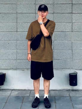 「NEXHYPE（ネックスハイプ）のアイテム」を使った、ATさん（メンズ・176cm）の春コーディネート