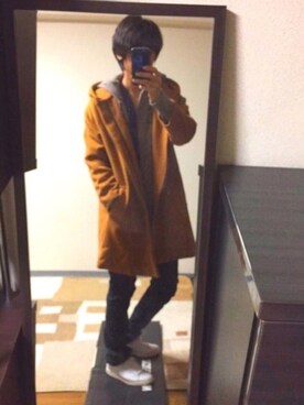 「semantic design（セマンティックデザイン）のアイテム（カーゴパンツ）」を使った、ゆゆきさん（メンズ・178cm）の春コーディネート