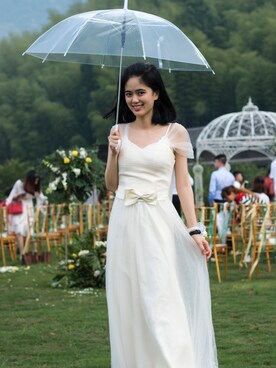 「アイテム（ブラジャー、ホワイト系）」を使った、人生最苦莫过于未了之责さん（レディース・160cm）の春コーディネート