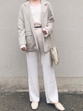 「春めきシューズ」｜「アイテム（その他アウター）」を使った、neneさん（レディース・154cm）の春コーディネート