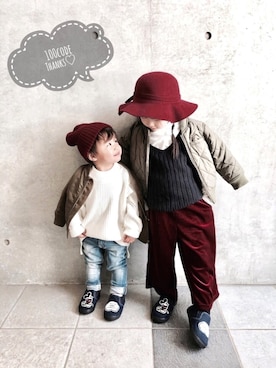 ☁︎雲とゆんちゃん☁︎さん（キッズ・110cm）の冬コーディネート