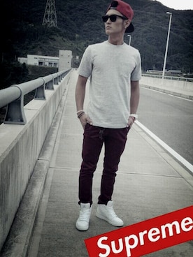 「FRANK（フランク）のアイテム」を使った、中山幹大さん（メンズ・175cm）の春コーディネート