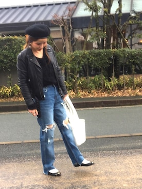 「No6（ナンバーシックス）のアイテム」を使った、yuniさん（レディース・155cm）の冬コーディネート