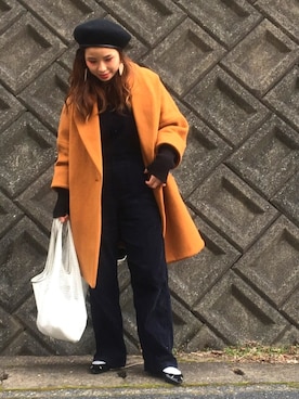 「URBAN RESEARCH（アーバンリサーチ）のUR ワイドリブ袖フレアカットソー（Tシャツ/カットソー）」を使った、yuniさん（レディース・155cm）の冬コーディネート