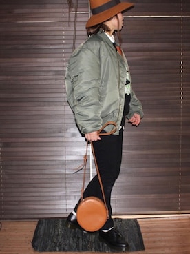 「note et silence （ノートエシロンス）のアイテム（帽子）」を使った、yuniさん（レディース・155cm）の冬コーディネート