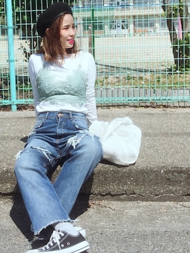 「No6（ナンバーシックス）のアイテム」を使った、yuniさん（レディース・155cm）の春コーディネート