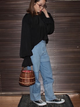 「thpry＋color（スプリーカラー）のアイテム」を使った、yuniさん（レディース・155cm）の夏コーディネート