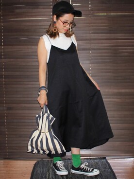 「A part by（アパートバイ）のアイテム（レッグウェア）」を使った、yuniさん（レディース・155cm）の夏コーディネート