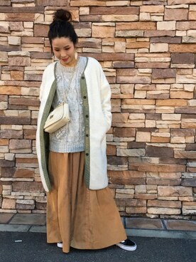 「Alpha Industries（アルファインダストリーズ）のアイテム（ブルゾン）」を使った、yuniさん（レディース・155cm）の冬コーディネート