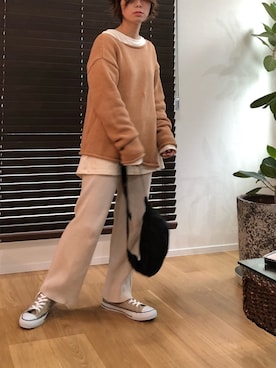「made in HEAVEN（メイドインヘブン）のアイテム」を使った、yuniさん（レディース・155cm）の秋コーディネート