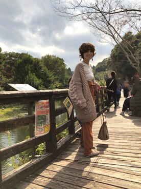 「made in HEAVEN（メイドインヘブン）のアイテム」を使った、yuniさん（レディース・155cm）の秋コーディネート
