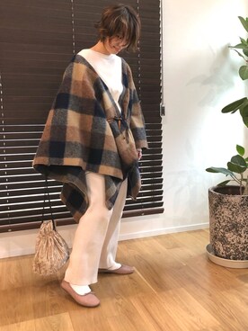 「NOMBRE IMPAIR（ノンブルアンペール）のアイテム（ジャケット/アウター）」を使った、yuniさん（レディース・155cm）の秋コーディネート