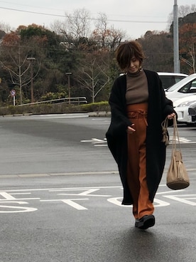 「RIM.ARK（リムアーク）のアイテム（その他アウター）」を使った、yuniさん（レディース・155cm）の冬コーディネート