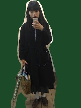 「I am I in fact...（アイアムアイインファクト）のアイテム（その他アウター）」を使った、ますみるくさん（レディース・165cm）の春コーディネート