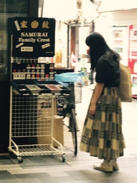 「bulle de savon（ビュルデサボン）のアイテム（ソックス/靴下）」を使った、ますみるくさん（レディース・165cm）の夏コーディネート