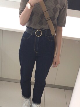 「ジーユーコーデ」｜「アイテム（アナログ腕時計）」を使った、Urahugさん（レディース・156cm）の春コーディネート