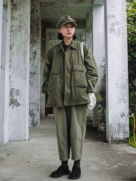 「plain-me（プレインミー）のアイテム（ジャケット/アウター）」を使った、UTさん（レディース・163cm）の春コーディネート