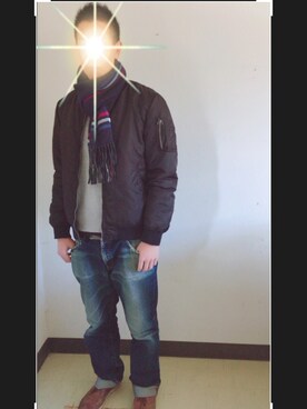 「時計」｜「アイテム（ブルゾン）」を使った、TORUさん（メンズ・177cm）の冬コーディネート