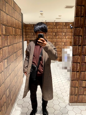 「アイテム（ステンカラーコート）」を使った、よーすけさん（メンズ・168cm・20代）の冬コーディネート