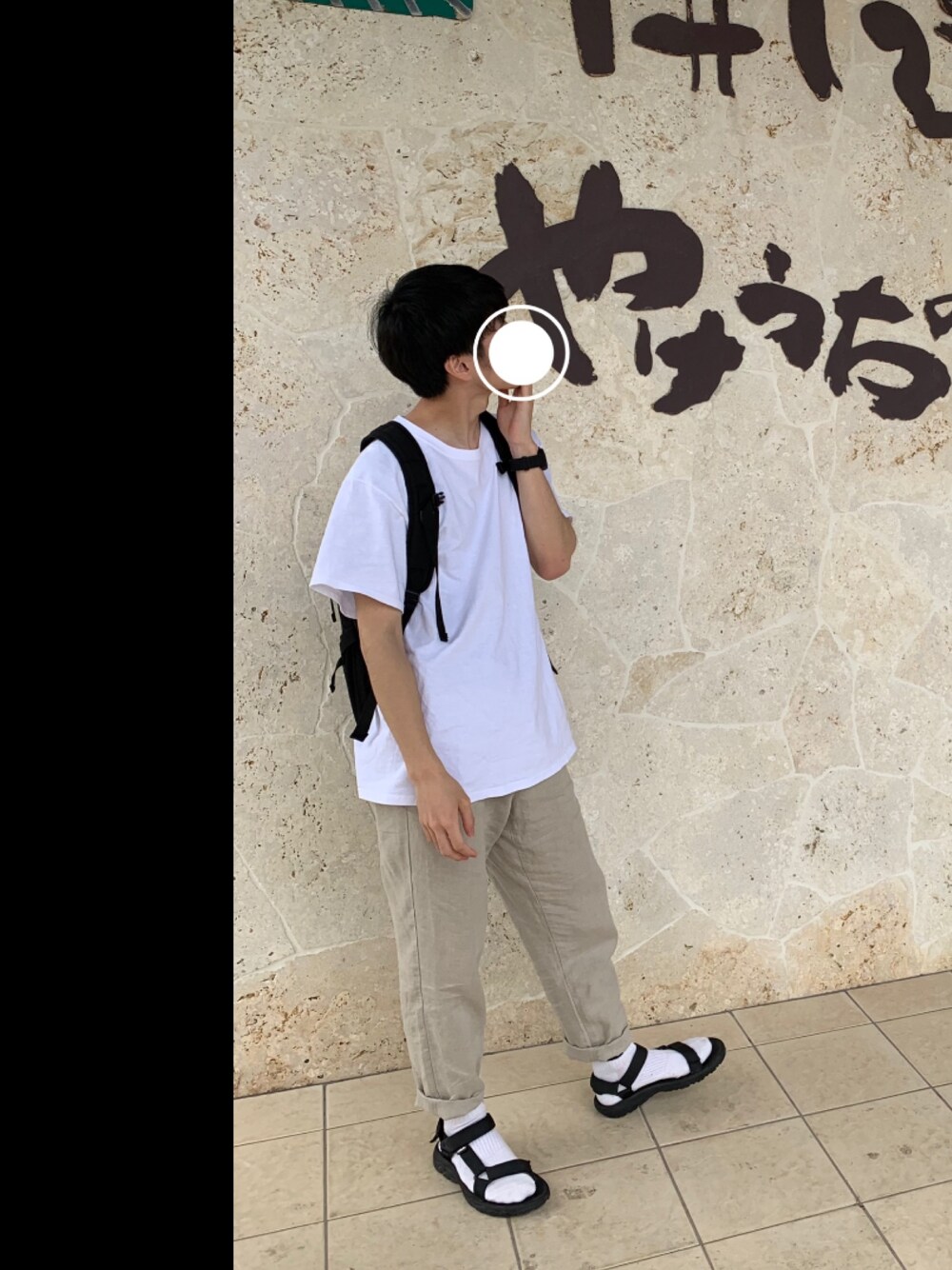 「シンプルコーデ、お洒落さんとつながりたい、春夏コーデ、TOMBONIA、無印良品、ナイキ、teva、niko and ...」｜「tomboniaのアイテム（Tシャツ/カットソー、ホワイト系）」を使った、わかひさん（メンズ・170cm）の春コーディネートの1枚目の写真