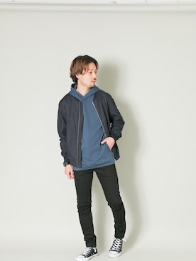 「URBAN RESEARCH（アーバンリサーチ）のアイテム（MA-1）」を使った、yukihigashiuraさん（メンズ・172cm）の春コーディネート