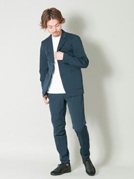 「REPRODUCTION OF FOUND（リプロダクションオブファウンド）のRED SEAM　別注 GERMAN TRAINER（スニーカー）」を使った、yukihigashiuraさん（メンズ・172cm）の春コーディネート