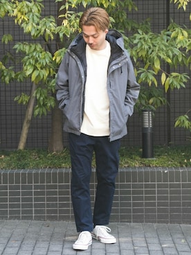 「URBAN RESEARCH（アーバンリサーチ）のアイテム（マウンテンパーカー）」を使った、yukihigashiuraさん（メンズ・172cm）の冬コーディネート