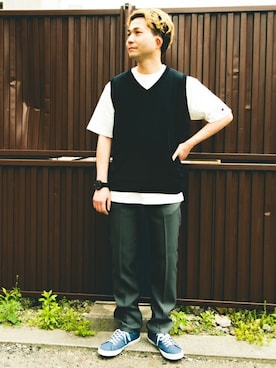 「Wrangler」｜「アイテム（アナログ腕時計）」を使った、yukihigashiuraさん（メンズ・172cm）の春コーディネート