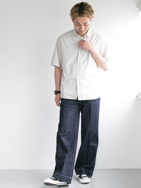 yukihigashiuraさんの「リヨセル/コットン オーバーシャツ」を使ったコーディネート