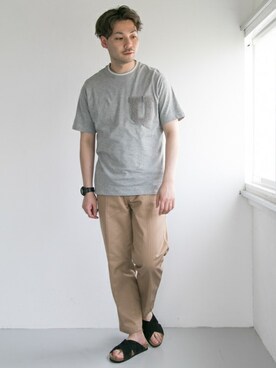 「URBAN RESEARCH（アーバンリサーチ）のアイテム（サンダル）」を使った、yukihigashiuraさん（メンズ・172cm）の夏コーディネート