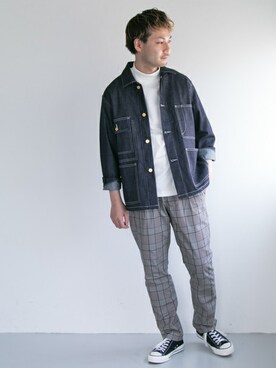 「URBAN RESEARCH（アーバンリサーチ）のアイテム（カバーオール）」を使った、yukihigashiuraさん（メンズ・172cm）の夏コーディネート