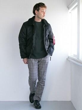 「Alpha Industries（アルファインダストリーズ）のアイテム」を使った、yukihigashiuraさん（メンズ・172cm）の夏コーディネート