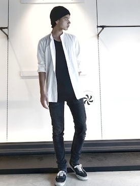「SRIVER（スリヴァー）のアイテム」を使った、CERCAさん（メンズ・173cm）の秋コーディネート