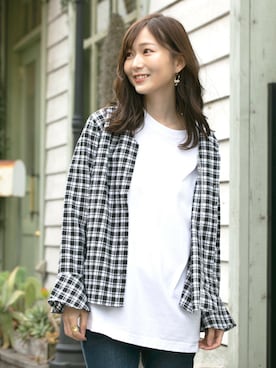 「CERCA（チェルカ）のアイテム」を使った、CERCAさん（レディース・157cm）の春コーディネート