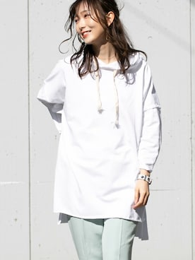 「CERCA（チェルカ）のアイテム」を使った、CERCAさん（レディース・157cm）の春コーディネート