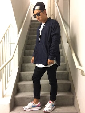 「ストリートカジュアル」｜「アイテム（デニムジャケット）」を使った、PB Kohさん（メンズ・170cm）の秋コーディネート