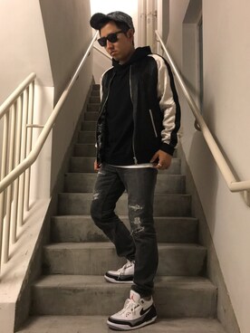 「ENDのアイテム（アクセサリー）」を使った、PB Kohさん（メンズ・170cm）の秋コーディネート