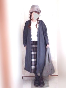 「chambre de charme（シャンブルドゥシャーム）のアイテム（帽子）」を使った、KORO☺︎さん（レディース・152cm）の冬コーディネート