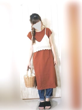 「salut!（サリュ!）のアイテム（アクセサリー）」を使った、KORO☺︎さん（レディース・152cm）の夏コーディネート