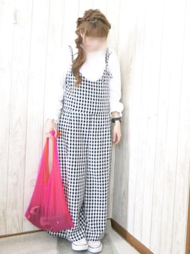 「Avail（アベイル）のアイテム（つなぎ/オールインワン）」を使った、KORO☺︎さん（レディース・152cm）の春コーディネート