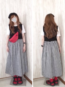 「152cm」｜「アイテム（腕時計）」を使った、KORO☺︎さん（レディース・152cm）の夏コーディネート