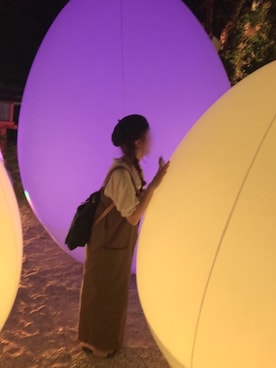「ベレー帽推奨委員会」｜「アイテム（ジャンパースカート）」を使った、KORO☺︎さん（レディース・152cm）の秋コーディネート