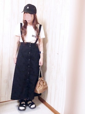 「152cm」｜「アイテム（キャップ）」を使った、KORO☺︎さん（レディース・152cm）の夏コーディネート