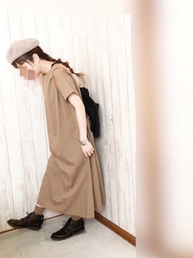 「petitcro（プティクロ）のpetitcro  ワイドバングル PCKB1901001（バングル/リストバンド）」を使った、KORO☺︎さん（レディース・152cm）の秋コーディネート