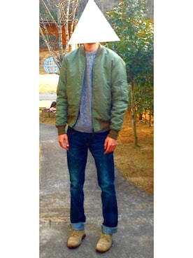 「BLUE WAY（ブルーウェイ）のアイテム（パンツ）」を使った、🔥🔥🔥さん（メンズ・173cm）の冬コーディネート