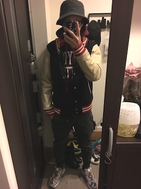 「アイテム（スタジャン）」を使った、FULLMoon1212!さん（メンズ・183cm）の冬コーディネート