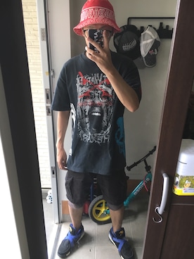 「SWAGGER（スワッガー）のアイテム（チノパンツ）」を使った、FULLMoon1212!さん（メンズ・183cm）の夏コーディネート