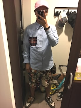 「Back Channel（バックチャンネル）のアイテム（アクセサリー）」を使った、FULLMoon1212!さん（メンズ・183cm）の夏コーディネート