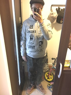 「Back Channel（バックチャンネル）のアイテム（ハンチング/ベレー帽）」を使った、FULLMoon1212!さん（メンズ・173cm）の秋コーディネート